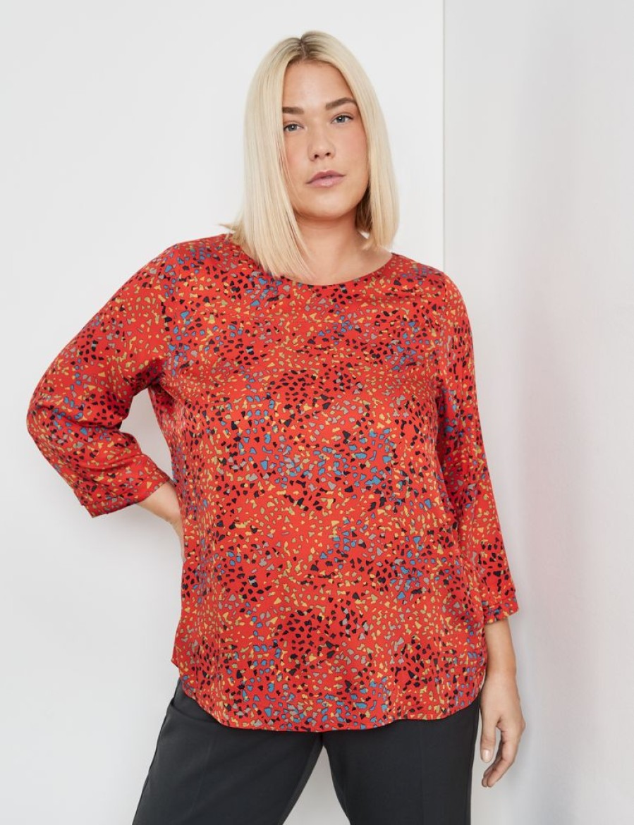 Blouses SAMOON | Blouse Met 3/4-Mouwen