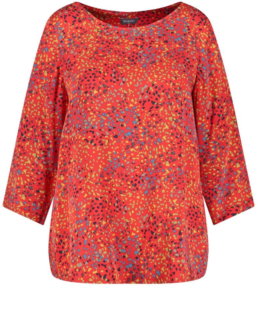 Blouses SAMOON | Blouse Met 3/4-Mouwen