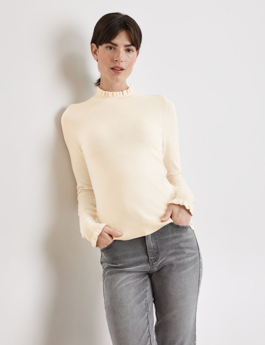 Knitwear TAIFUN | Trui Met Rand Met Ruches