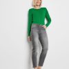 Broeken GERRY WEBER | 7/8-Jeans Met Washed-Out Effect En Decoratieve Biesjes