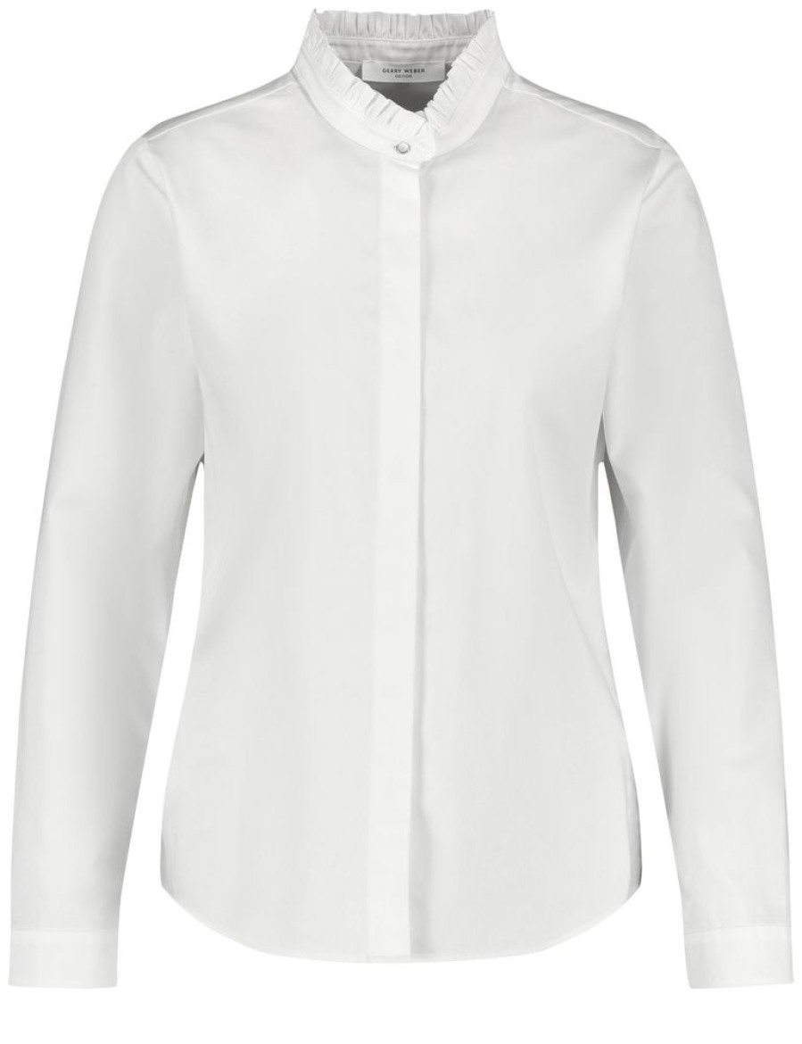 Blouses GERRY WEBER | Blouse Met Gerimpelde Opstaande Kraag