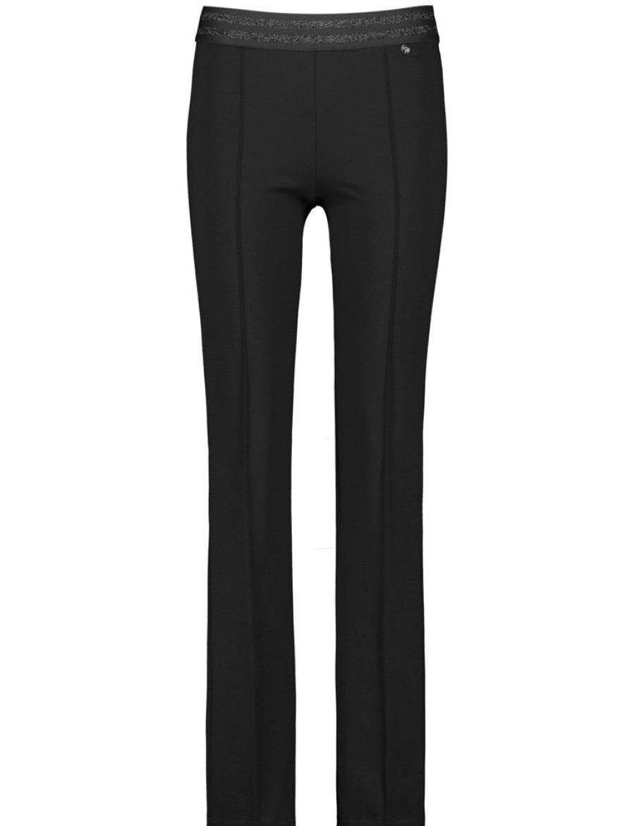 Broeken GERRY WEBER | Stretchbroek Slim Fit Flared Met Elastische Band En Lurex