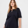 Shirts SAMOON | Basic Shirt Met Halflange Mouwen