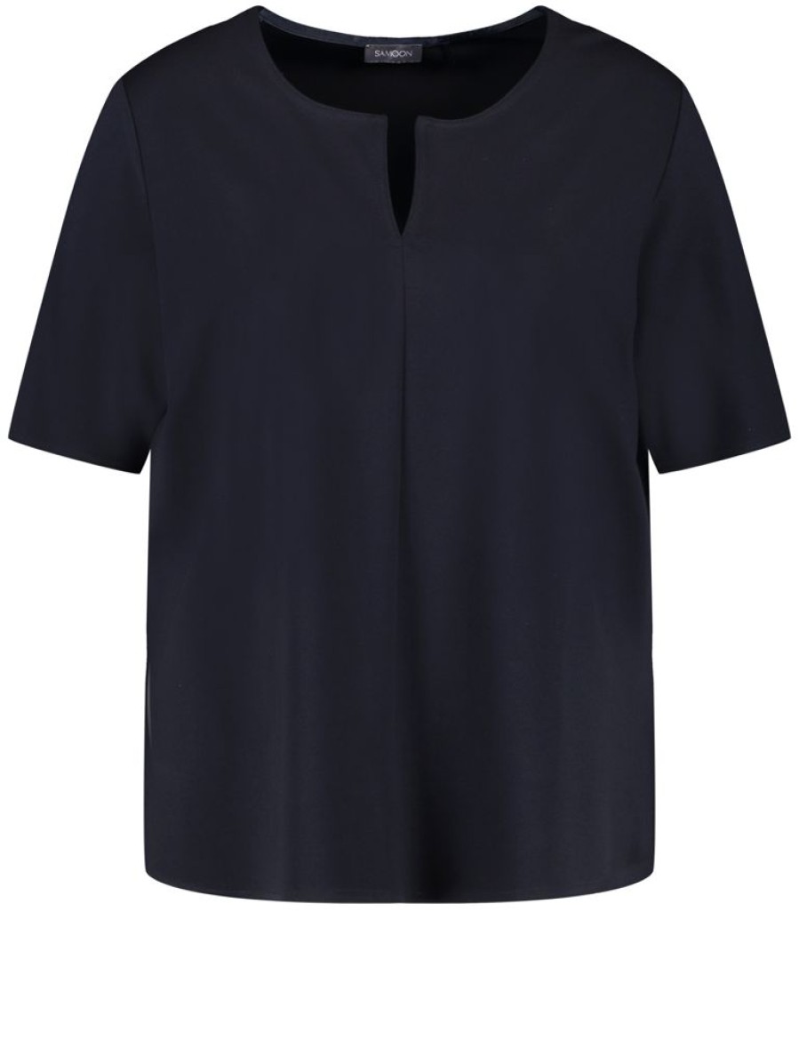 Shirts SAMOON | Basic Shirt Met Halflange Mouwen