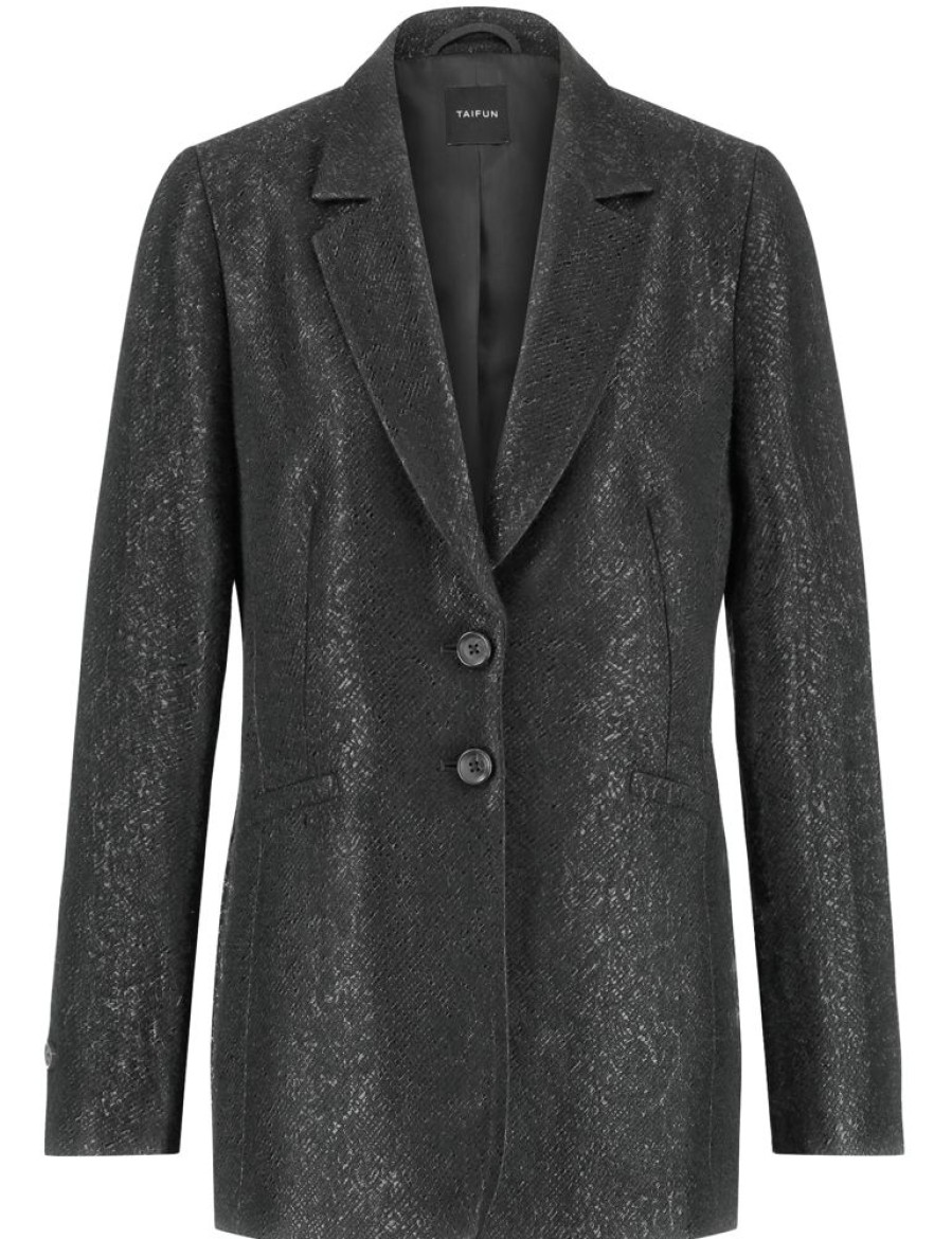 Blazers TAIFUN | Glanzende Jacquard Blazer