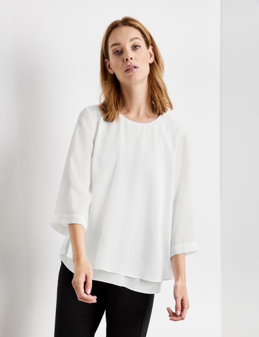 Blouses GERRY WEBER | Blouse Met 3/4-Mouwen En Laagjeslook