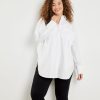 Blouses SAMOON | Klassieke Lange Blouse Organic Cotton