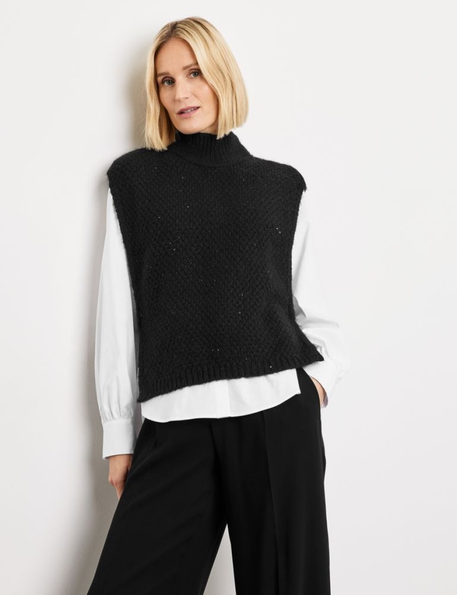 Accessoires GERRY WEBER | Poncho Met Turtleneck En Pailletjes