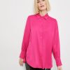 Blouses GERRY WEBER | Minimalistische Blouse Met Zijsplitten En Gedrapeerde Manchetten