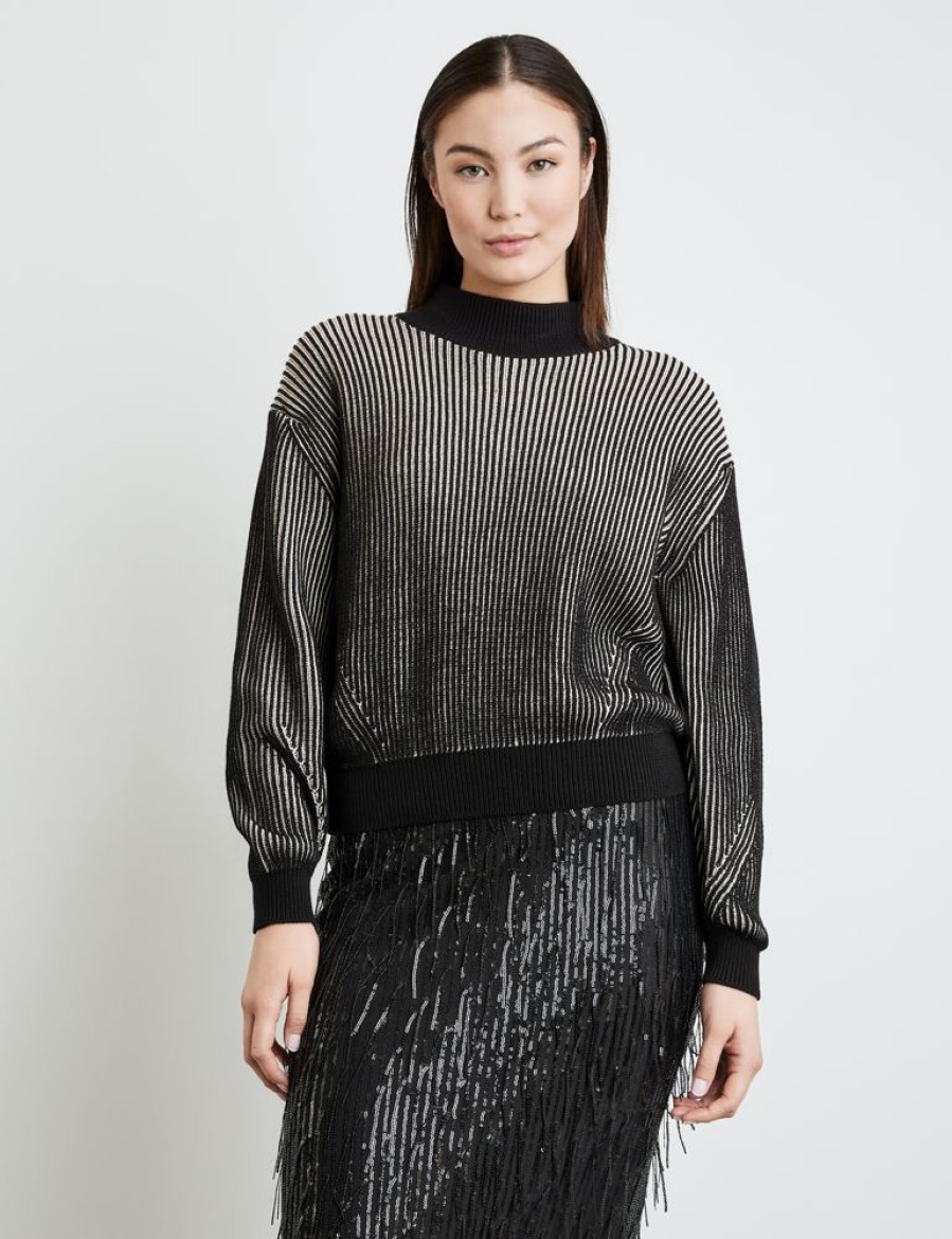 Knitwear TAIFUN | Ribtrui Met Glinstereffect