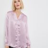 Blouses GERRY WEBER | Gesatineerde Blouse Met Afgeronde Zoom