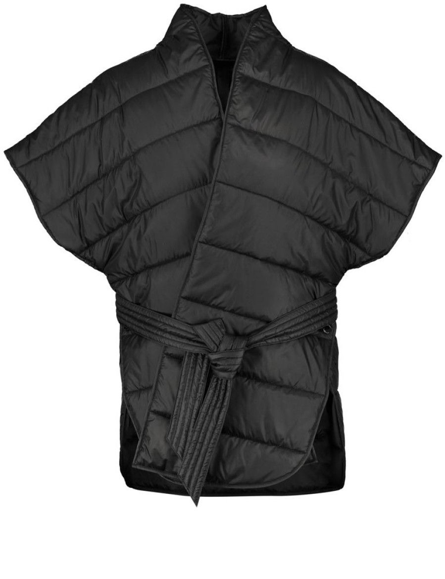 Jassen & Mantels GERRY WEBER | Bodywarmer Met Oversized Schouders En Strikceintuur