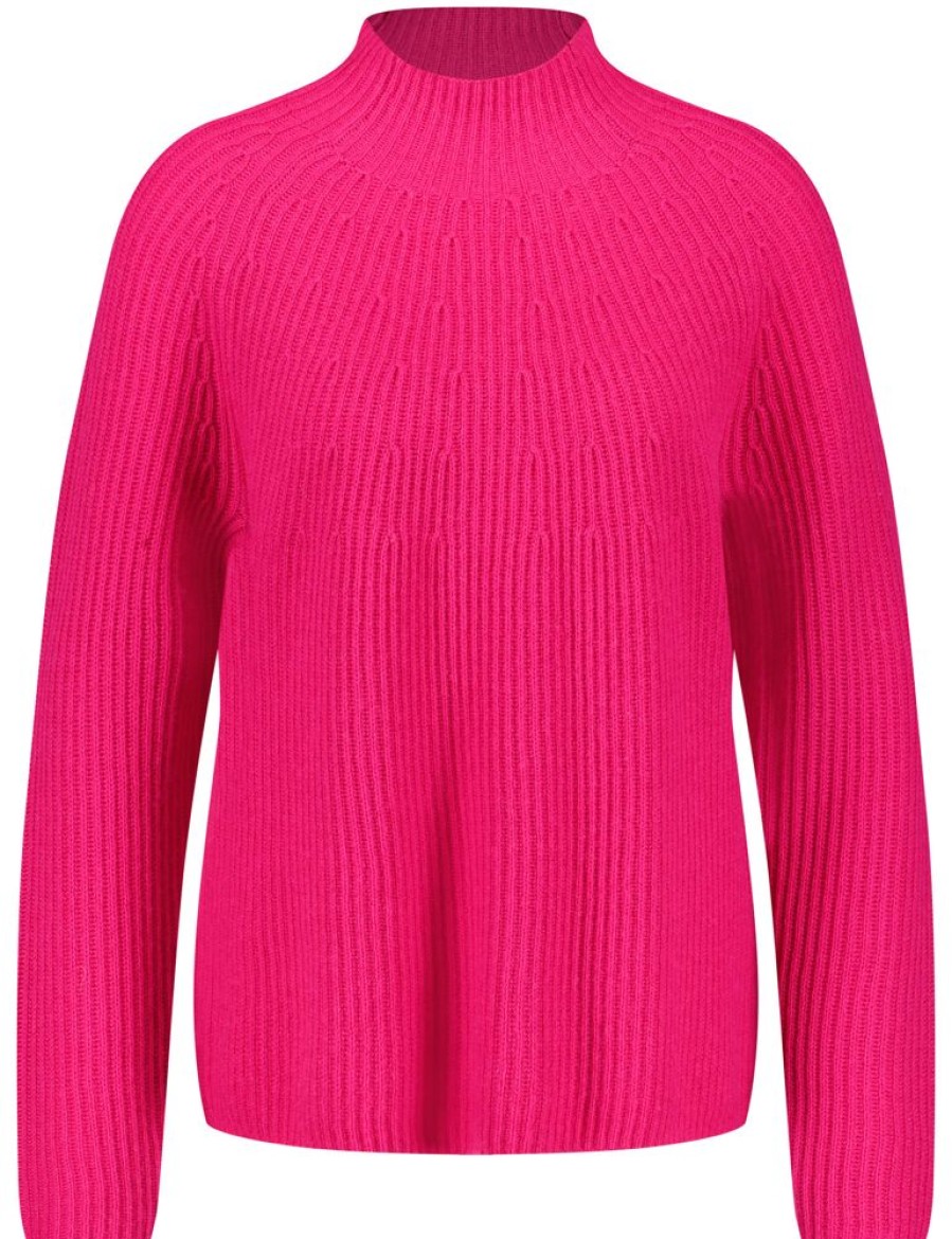 Knitwear GERRY WEBER | Ribgebreide Trui Met Turtleneck En Kasjmier