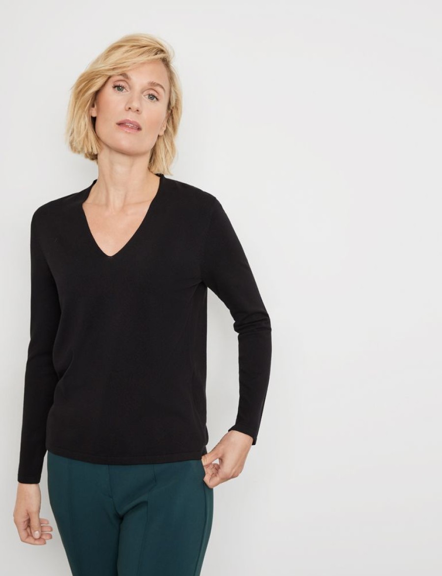 Knitwear GERRY WEBER | Fijngebreide Trui Met V-Hals