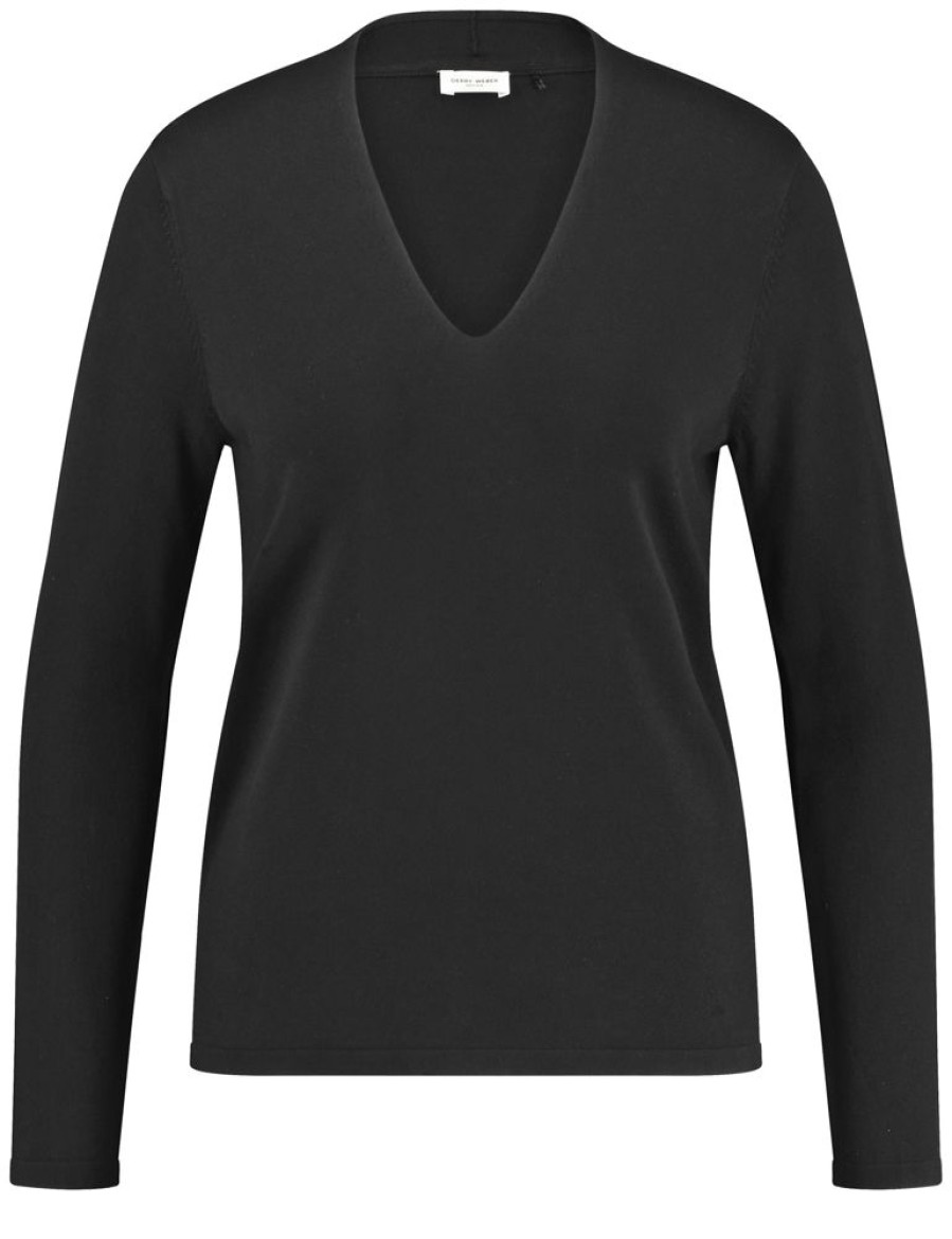 Knitwear GERRY WEBER | Fijngebreide Trui Met V-Hals