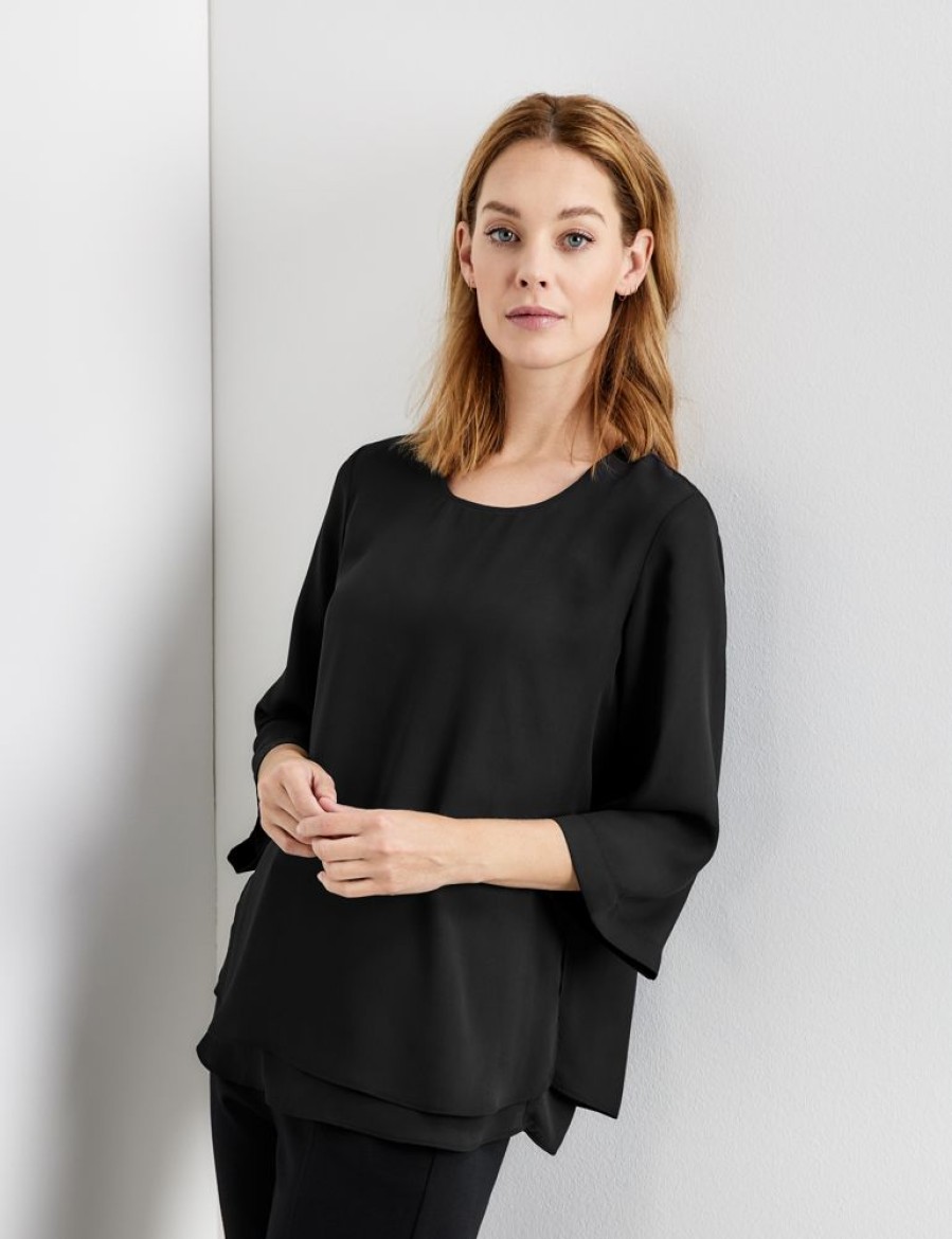 Blouses GERRY WEBER | Blouse Met 3/4-Mouwen En Laagjeslook