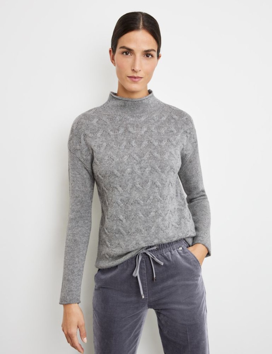 Knitwear GERRY WEBER | Trui Met Structuurbreisel En Kasjmier