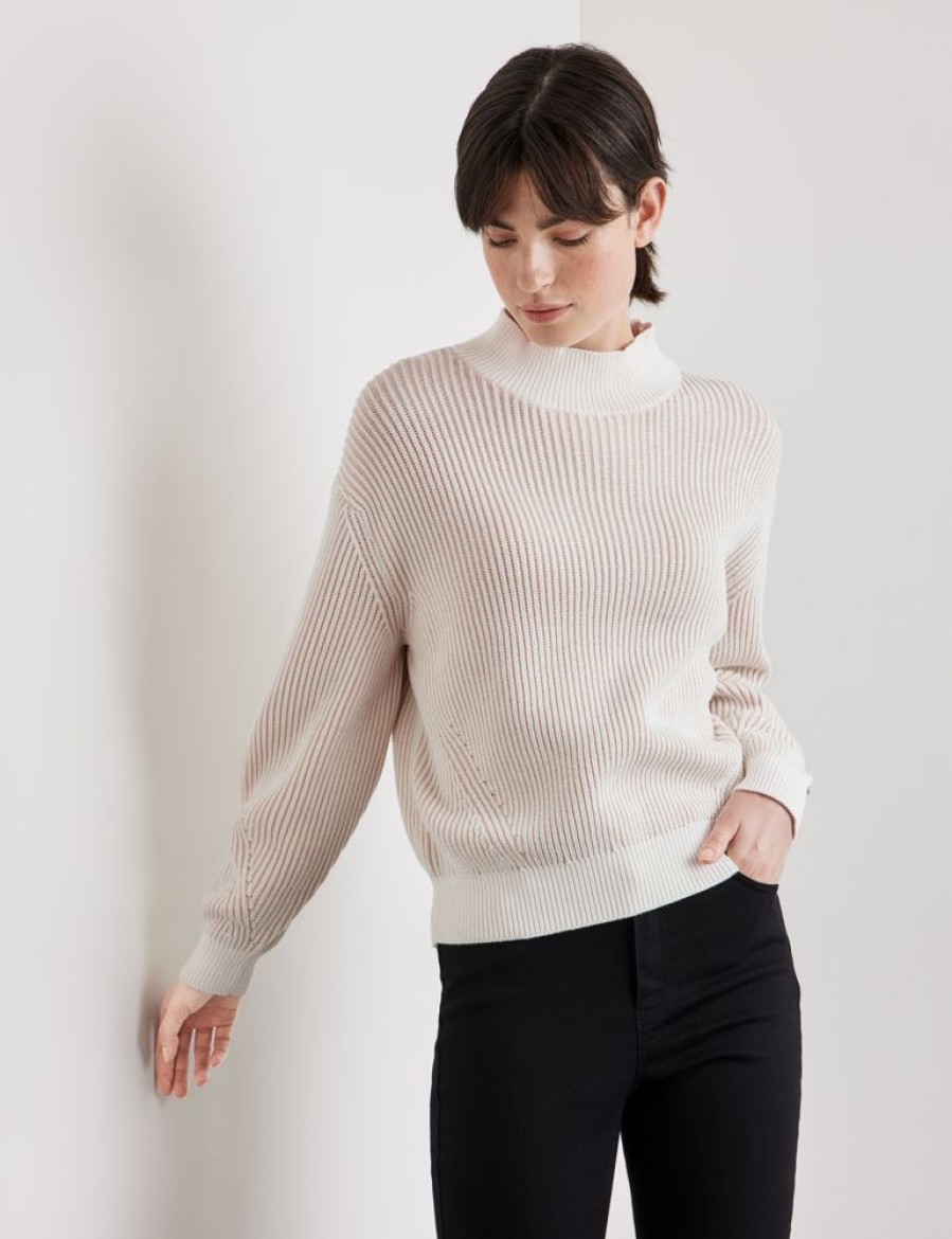 Knitwear TAIFUN | Ribtrui Met Glinstereffect