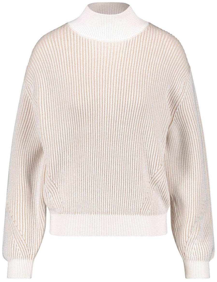 Knitwear TAIFUN | Ribtrui Met Glinstereffect