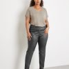 Broeken SAMOON | Fijn Glanzende 5-Pocket-Jeans Betty