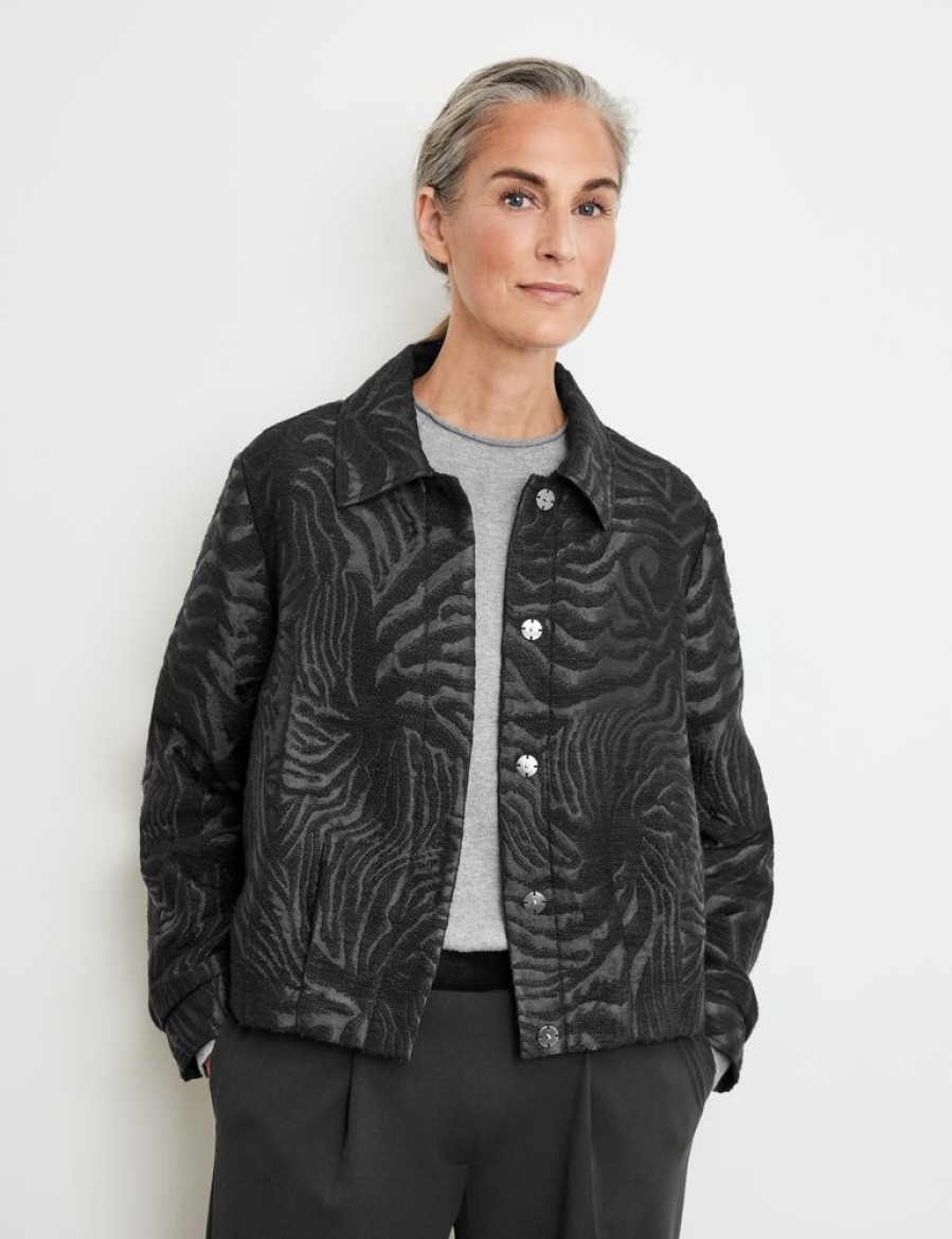 Blazers GERRY WEBER | Blazerjasje Met Jacquardpatroon En Kraag