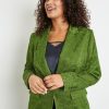 Blazers SAMOON | Blazer Van Glanzende Jacquardstof