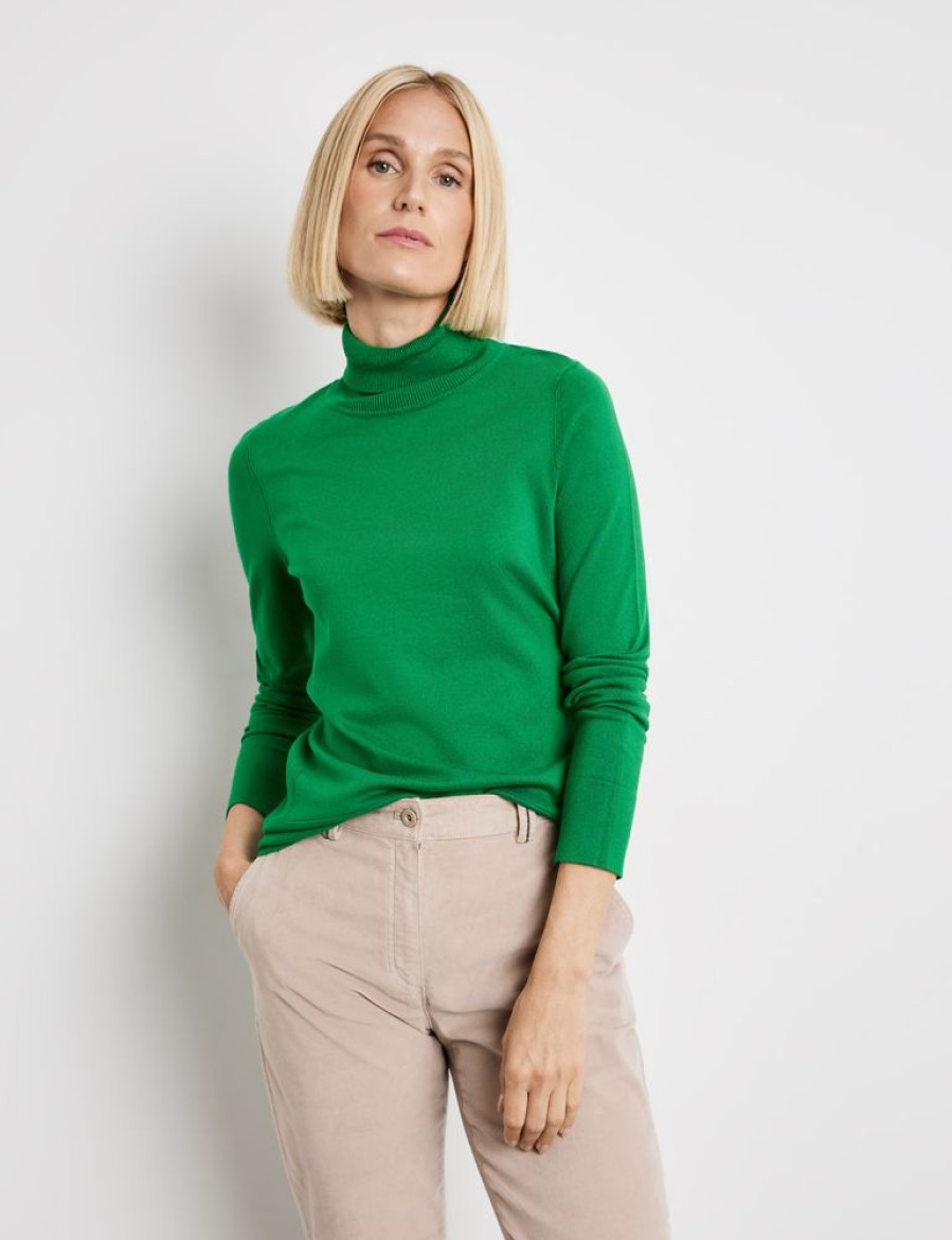 Knitwear GERRY WEBER | Basic Coltrui Met Ribgebreide Details