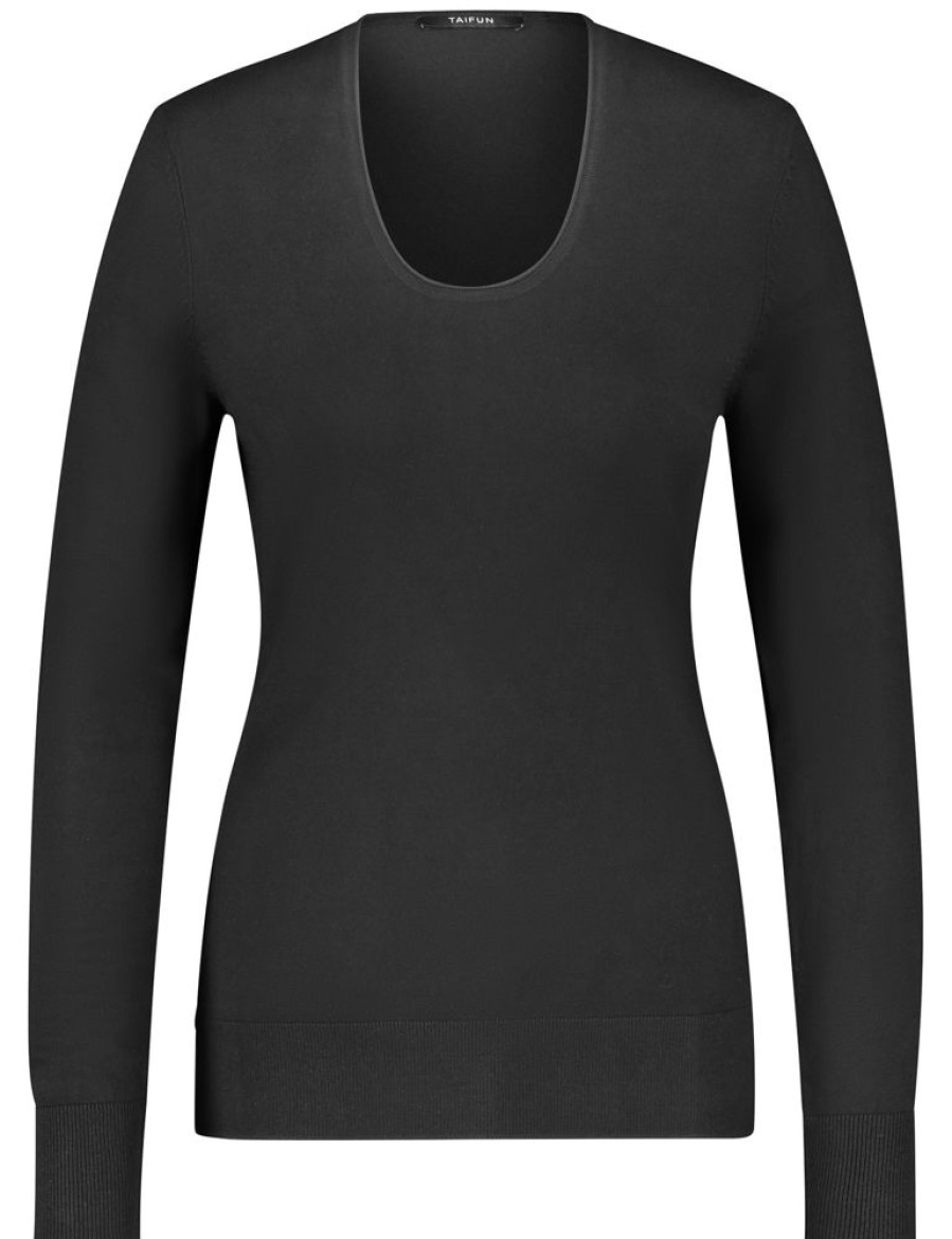 Knitwear TAIFUN | Trui Met Lage, Ronde Hals