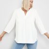 Blouses SAMOON | Blouse Met 3/4-Mouwen