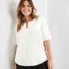 Shirts SAMOON | Basic Shirt Met Halflange Mouwen