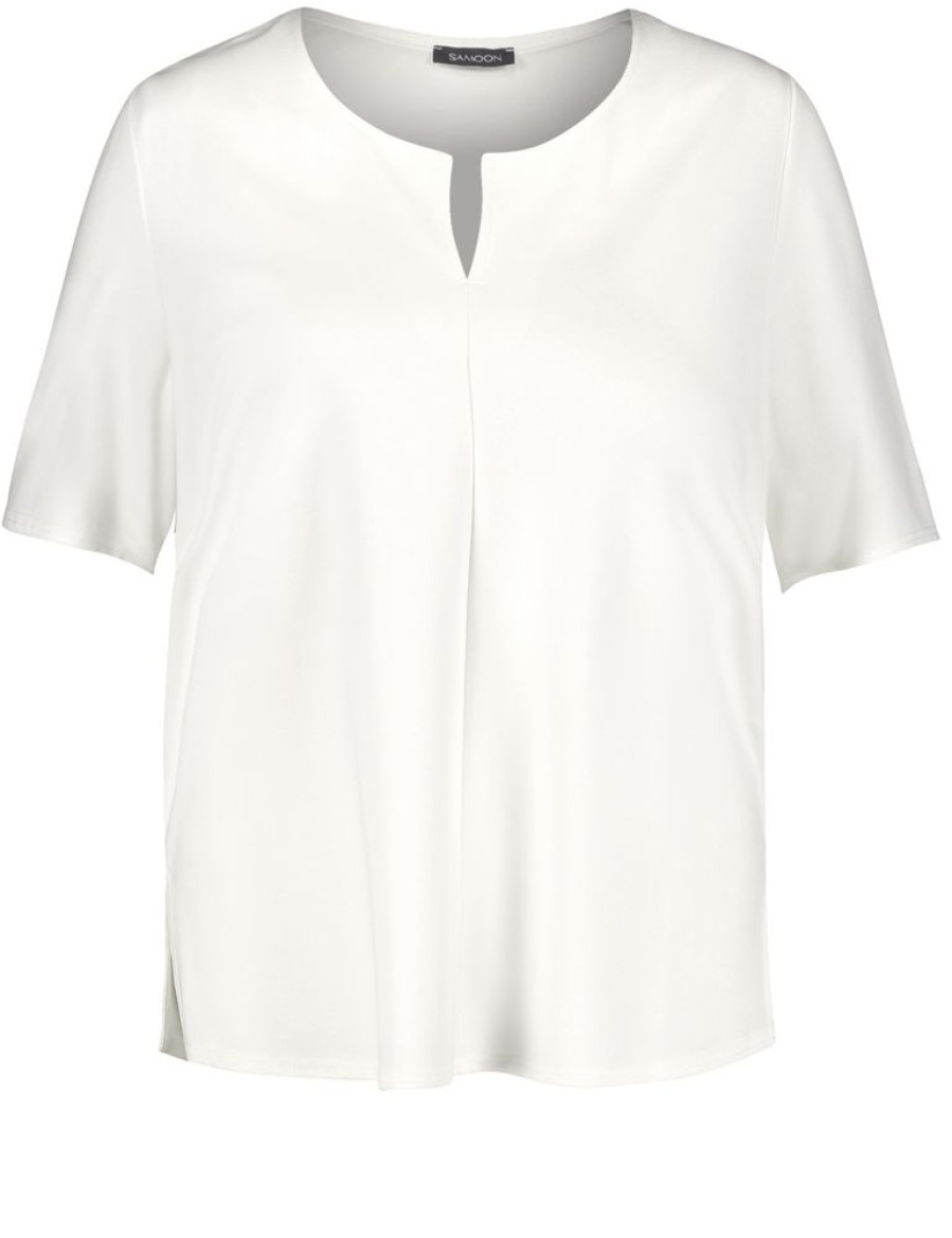 Shirts SAMOON | Basic Shirt Met Halflange Mouwen