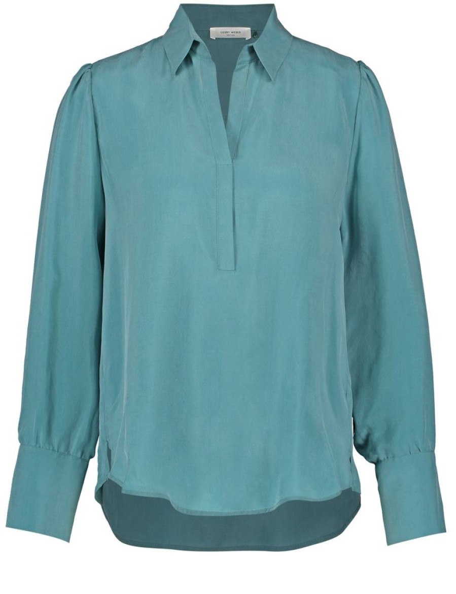 Blouses GERRY WEBER | Soepele Blouse Met Langer Achterpand En Zijsplitten