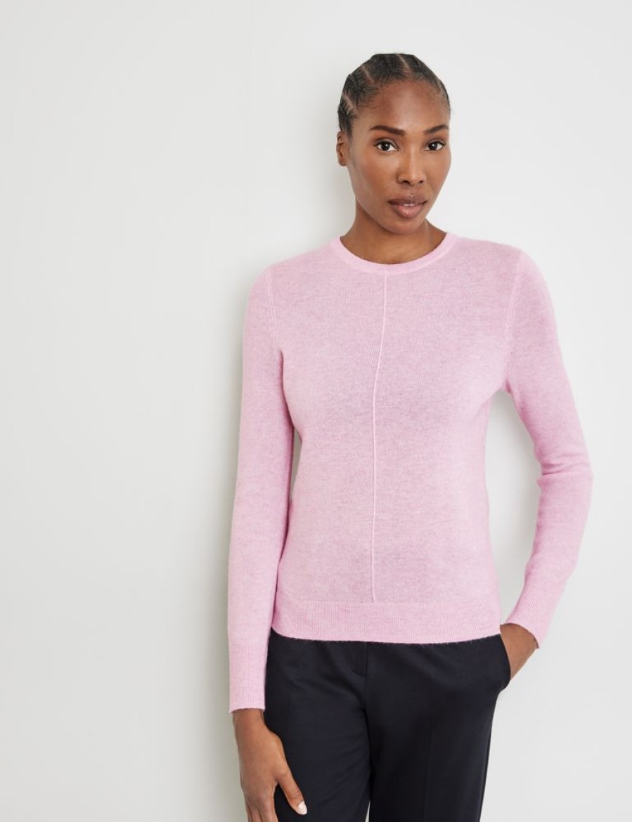 Knitwear GERRY WEBER | Trui Met Lange Mouwen Met Bies En Kasjmier