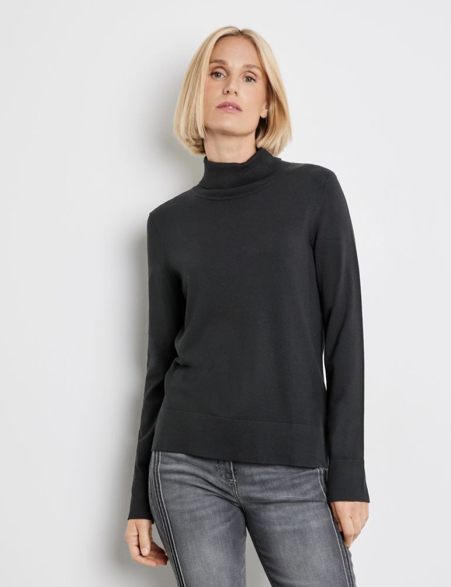 Knitwear GERRY WEBER | Basic Coltrui Met Ribgebreide Details