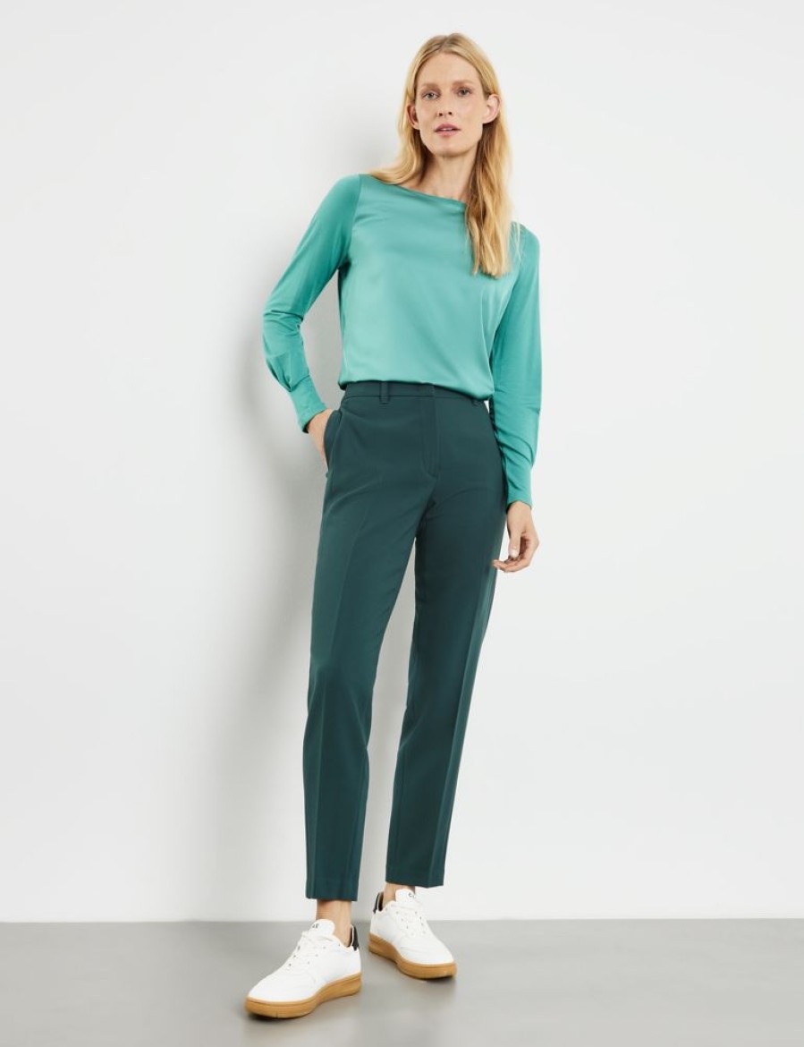 Broeken GERRY WEBER | Bi-Elastische Broek Citystyle Met Persplooien